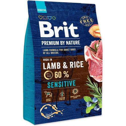 Brit premium Nature granule pro psy Sensitive jehněčí 3 kg