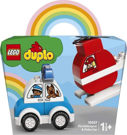 Lego Duplo Hasičský vrtulník a Policejní auto