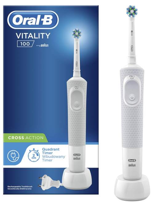 Oral-B Vitality D100 White elektrický zubní kartáček 1ks