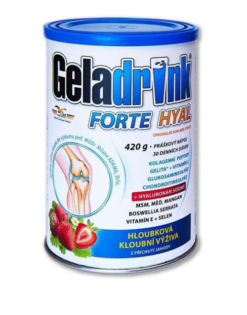 GELADRINK Forte Hyal práškový nápoj s příchutí jahody 420 g