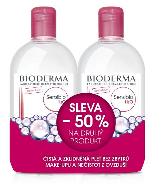 BIODERMA Sensibio H2O micelární voda výhodné balení 2x500ml