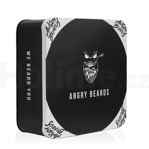 Angry Beards Saloon Sada 7263 - velká sada na bradu a vousy v plechové krabičce
