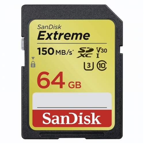 Sandisk SDXC Extreme 64GB UHS-I U3 (150R/60W)