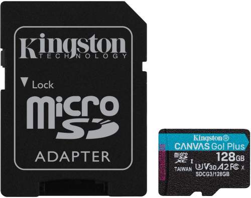 Kingston MicroSDXC 128GB Canvas Go! Plus + SD adaptér (SDCG3/128GB)