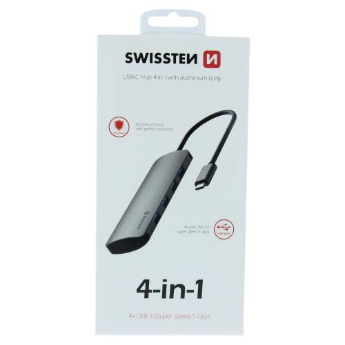 SWISSTEN USB-C Hub 4 in 1 Aluminium 44040101