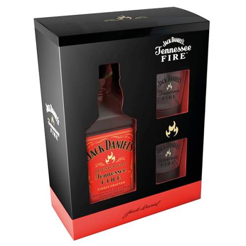 Jack Daniels Fire 0,7l 35% + 2x sklo dárkové balení
