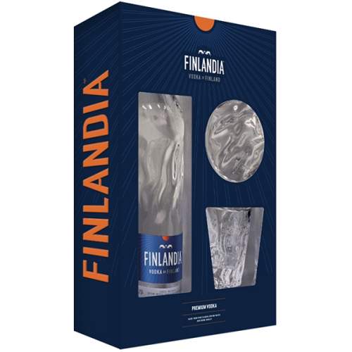 Vodka Finlandia 0,7l 40% + 2xsklo dárkové balení