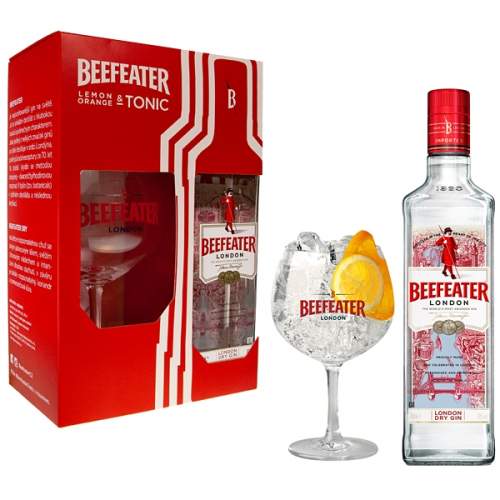 Gin Beefeater 0,7l 40%+Sklo