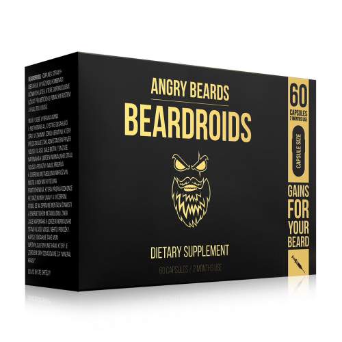 Angry Beards Beardroids - vitamíny na růst brady, 60 ks