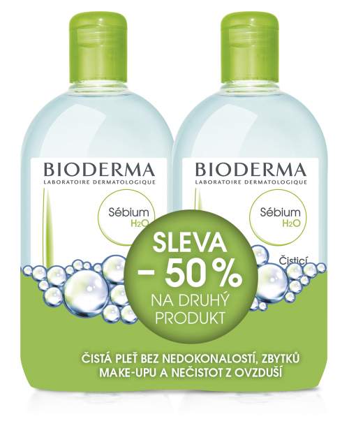 BIODERMA Sebium H2O micelární voda výhodné balení 2x500ml