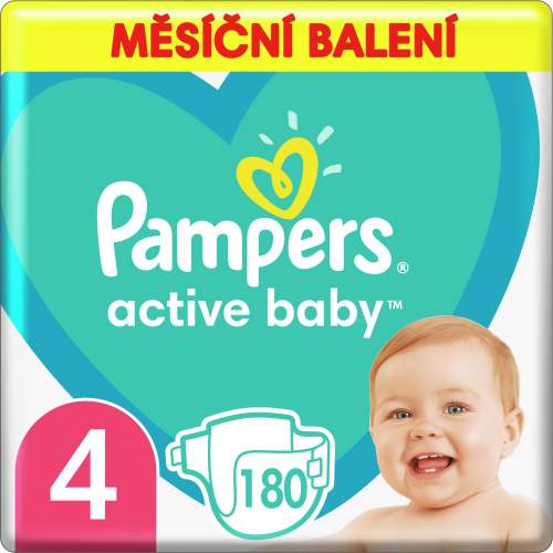 PAMPERS Active Baby vel. 4, Monthly Pack 180 ks