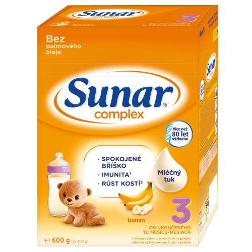 SUNAR Complex 3 banán batolecí mléko 600 g