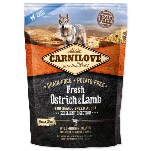 Carnilove - Carnilove Dog Fresh Ostrich&amp;Lamb for Small Breed 1.5kg