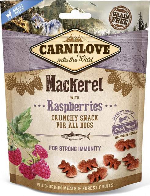 Carnilove - Carnilove Dog Crunchy Snack Mackerel&amp;Raspberries 200g