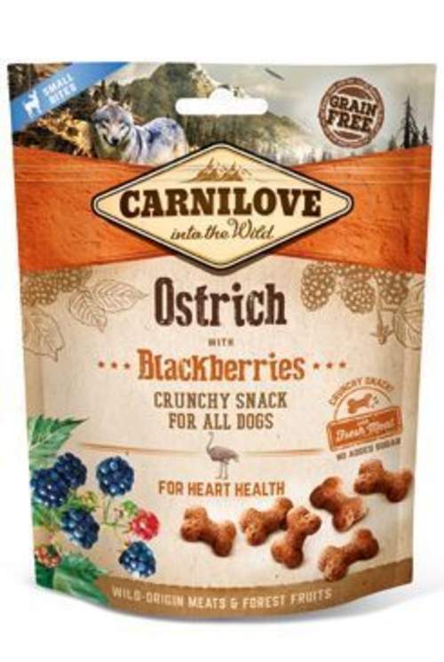 Carnilove - Carnilove Dog Crunchy Snack Ostrich&amp;Blackberries 200g