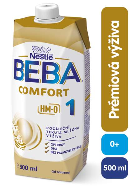 BEBA COMFORT 1 HM-O, Tekutá počáteční mléčná výživa 0+, tetra pack, 500 ml