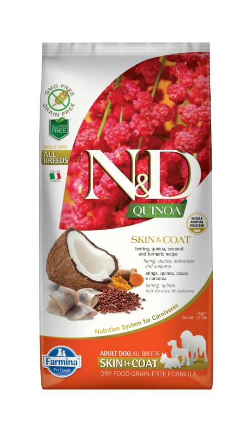 Farmina Pet Foods - N&D N&D Quinoa DOG Skin & Coat Herring & Coconut 7kg