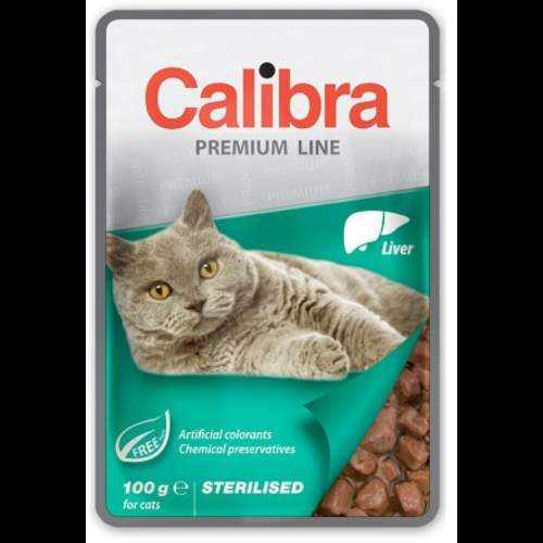 Calibra Cat  kapsa Premium Sterilised Liver 100 g