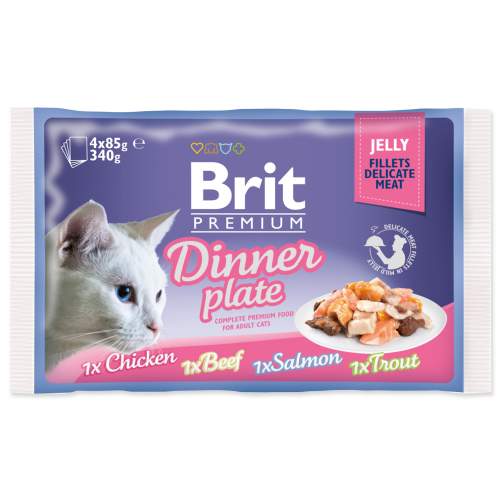BRIT Premium Cat Kapsička Delicate Fillets in Jelly Dinner Plate 340g
