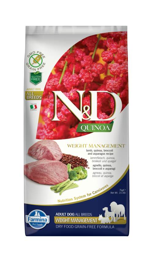 Farmina Pet Foods - N&D N&D Quinoa DOG Weight Management Lamb & Broccoli 7kg