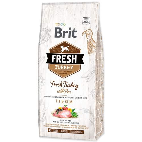 VAFO krmiva Brit Fresh Turkey with Pea - Adult Fit & Slim Balení: 12kg