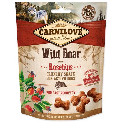 Carnilove - Carnilove Dog Crunchy Snack Wild Boar&amp;Rosehips 200g
