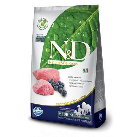 N&D (Farmina Pet Foods) N&D PRIME DOG Adult M/L Lamb & Blueberry 2,5kg