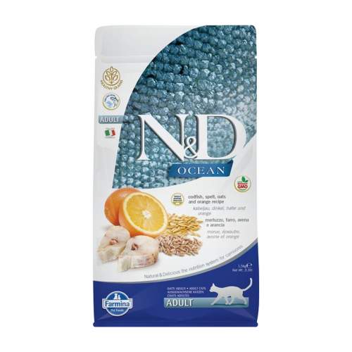 N&D Ocean Cat Low Grain Adult Codfish & Orange 1,5kg