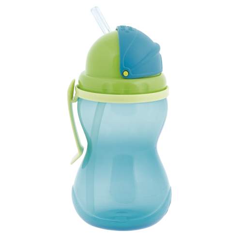 Canpol babies sportovní láhev se slámkou 370 ml - modrá