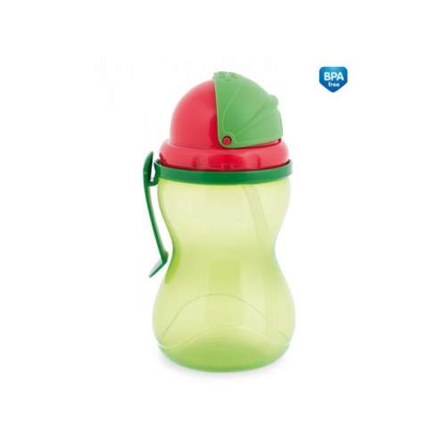 Canpol babies sportovní láhev se slámkou 370 ml - zelená