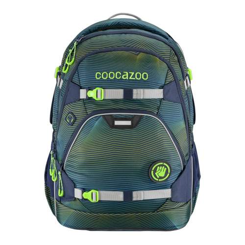 COOCAZOO ScaleRale Školní batoh, Soniclights Green, certifikát AGR