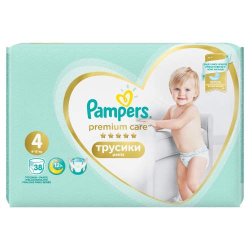 PAMPERS Premium Care Pants 4 MAXI (9-15 kg) 38 ks Value Pack