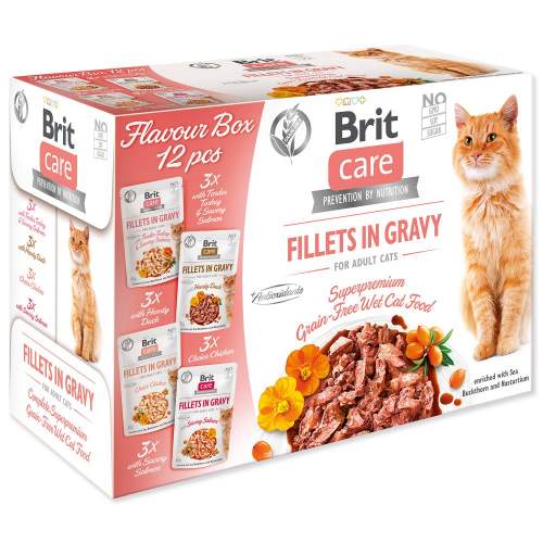 Brit Care Kapsičky Cat Flavour box Fillet in Gravy  12x85g