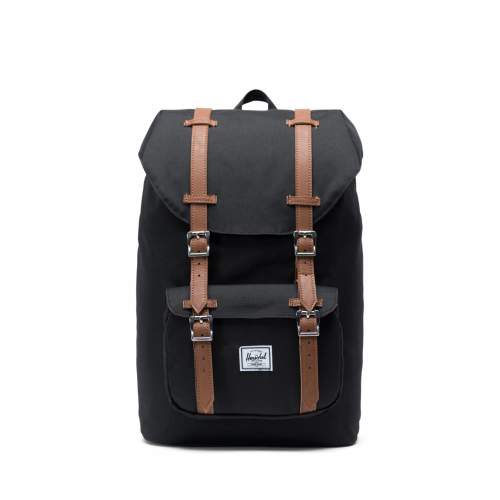 Herschel Supply Little America Mid-Volume Black/Tan Synthetic Leather 17l