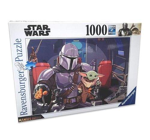 Ravensburger Puzzle Star Wars: Mandalorian a Baby Yoda, 1000 dílků