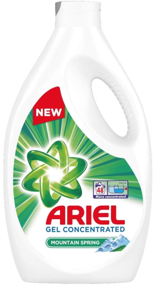 Ariel Mountain Spring prací gel 48 praní, 2,64 l
