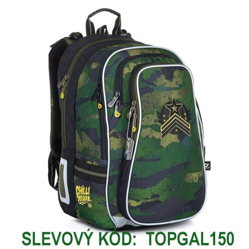 TOPGAL Školní batoh maskáčový LYNN 21018