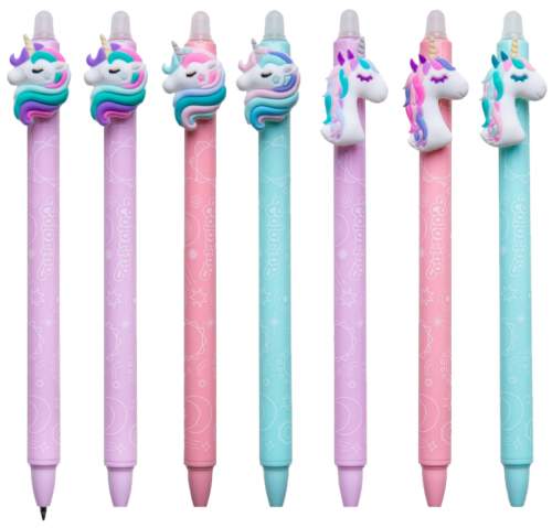 Colorino Gumovatelné pero Jednorožec růžové, modrá náplň 0,5 mm