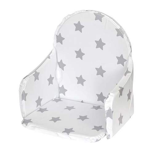 NEW BABY Vložka do dřevěných jídelních židliček typu Victory bílá hvězdičky šedé 40509