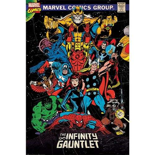 Pyramid International Plakát Marvel Retro - Infinity Gauntlet