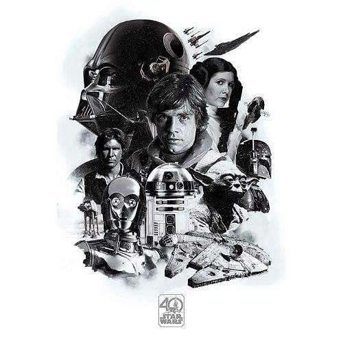 Pyramid International Plakát Star Wars - 40th Anniversary (Montage)