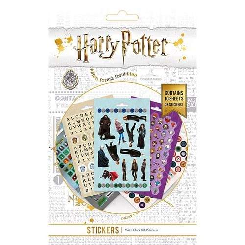 CurePink PS7401 Samolepky Harry Potter: 800 kusů 10 listů 24 x 145 cm