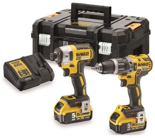 DeWALT Combo sada vrtačka 18V+rázový utahovák 1/4" 2x5,0Ah Li-Ion s kufrem TSTAK II