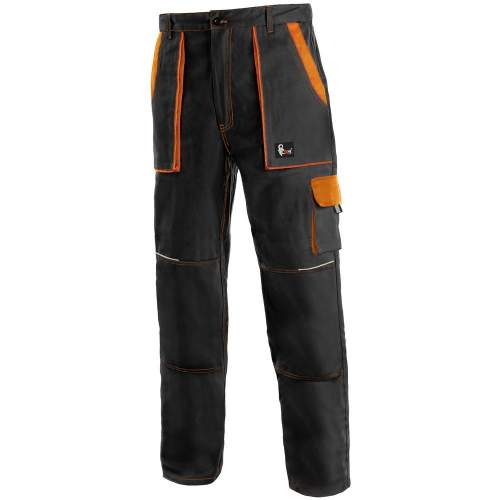 Canis Pracovní kalhoty CXS LUXY JOSEF, černá - oranžová