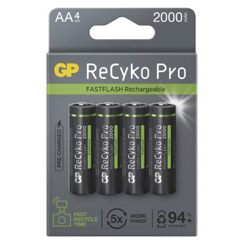 GP ReCyko Pro Photo Flash AA (HR6), 4 ks (1033224201)