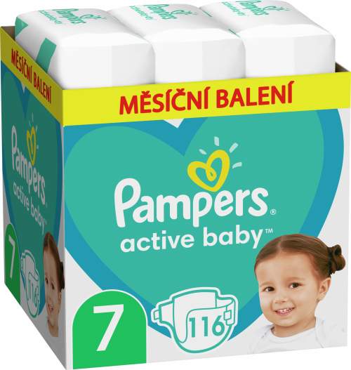 PAMPERS Active Baby 7 (15 kg+) 116 ks