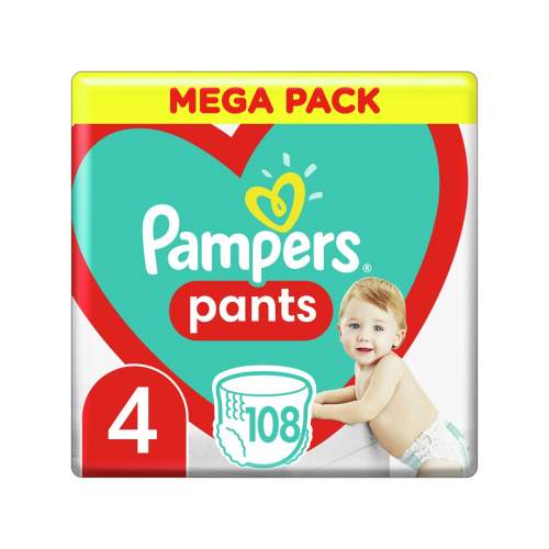 Pampers Pants vel. 4 Mega Pack 9-15 kg plenkové kalhotky 108 ks