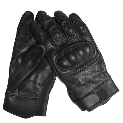 MIL-TEC TACTITAL rukavice kožené černé