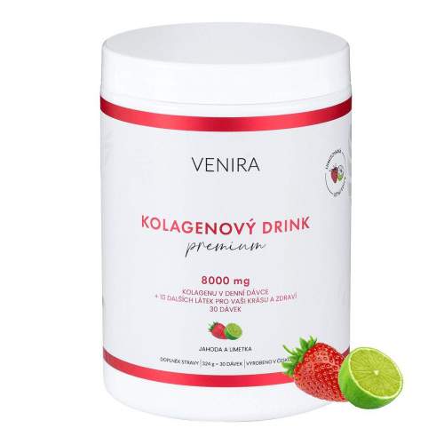 Venira Prémiový kolagenový drink jahoda a limetka 30 dávek