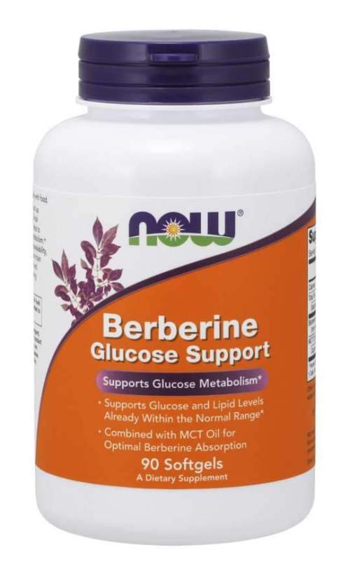 NOW Berberin Glucose Support, 90 softgel kapslí